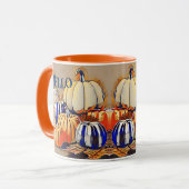 Hallo Pompoen Gourd Herfst Kleuren Thuis Accent Pa Mok (Voorkant links)