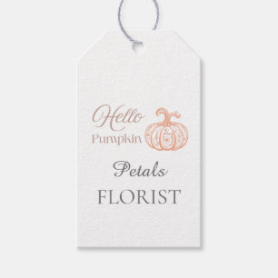 Hallo Pompoen Halloween Bloemist Bedrijfsidentitei Cadeaulabel