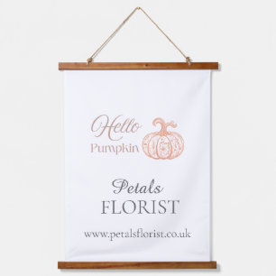 Hallo Pompoen Halloween Bloemist Bedrijfsidentitei Hangend Wandkleed