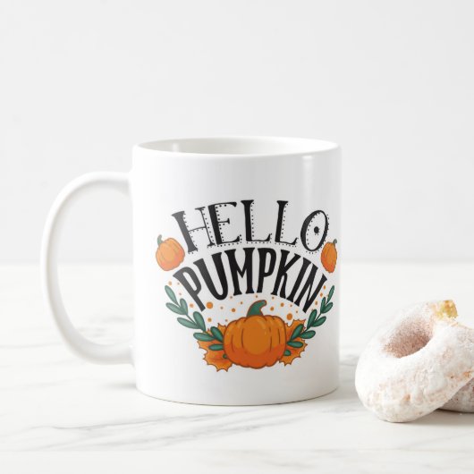 Hallo Pompoen Herfst Autumn Koffiemok (Met donut)