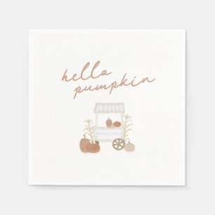 Hallo Pompoen Herfst Baby shower servetten