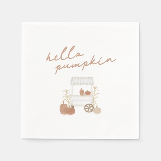 Hallo Pompoen Herfst Baby shower servetten (Voorkant)