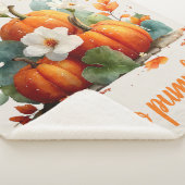 Hallo Pompoen Herfst Bloemontwerp Sherpa Deken (3/4)