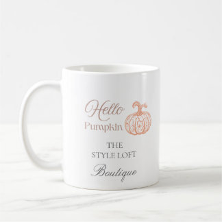 Hallo Pompoen Herfst Branding voor Boetiek Winkel Koffiemok