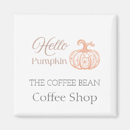 Hallo Pompoen Herfst Café Brandingontwerp voor Her Magneet