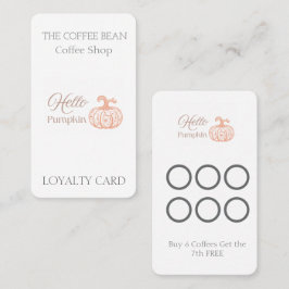 Hallo Pompoen Herfst Café Design voor Boetiek Klantenkaartje