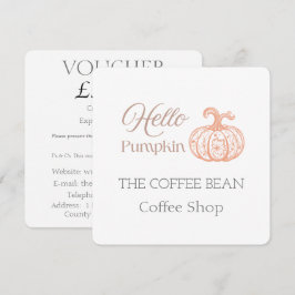 Hallo Pompoen Herfst Café, Fall Coffee Shop Merk