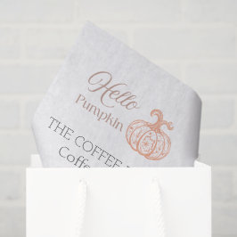 Hallo Pompoen Herfst Café, Fall Coffee Shop  Tissuepapier