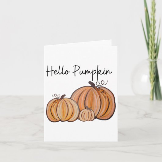 Hallo Pompoen Herfst Halloween Graphic Kaart (Voorkant)