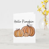 Hallo Pompoen Herfst Halloween Graphic Kaart (Gele Bloem)