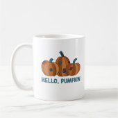 Hallo, Pompoen Herfst Herfstgrafiek Koffiemok (Links)