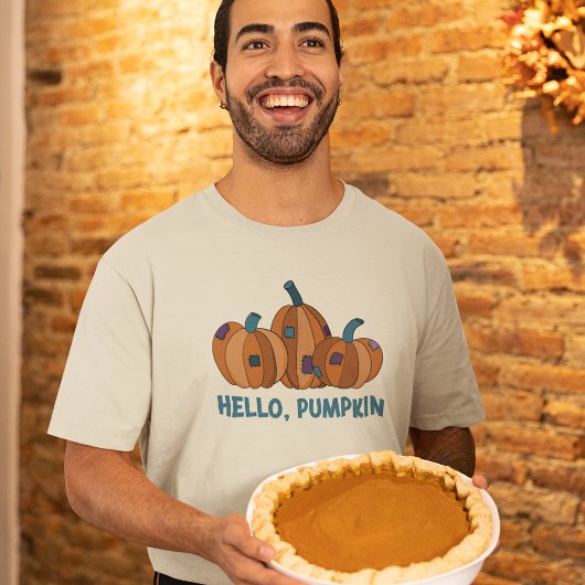 Hallo, Pompoen Herfst Herfstgrafiek T-shirt