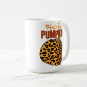 Hallo Pompoen - Herfst Luipaard Print Koffiemok (Voorkant rechts)