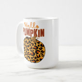 Hallo Pompoen - Herfst Luipaard Print Koffiemok (Voorkant links)