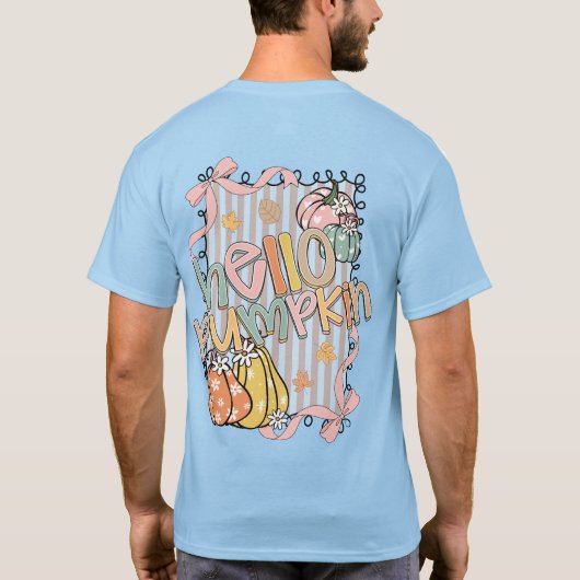 Hallo Pompoen Herfst seizoen T-shirt (Achterkant)