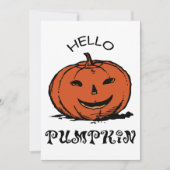 Hallo pompoen jack-o-lantern illustratie, Zwart Kaart (Voorkant)