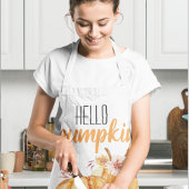 Hallo pompoen Oranje pompoen met bloemen Schort