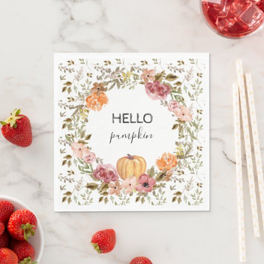 Hallo Pompoen Papieren Servetten Herfst Bruidsboek (Insitu)