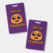 Hallo Pompoen Schattig Halloween Jack-O-Lantern Badge (Voor- en achterkant)