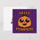 Hallo Pompoen Schattigee Halloween Jack-O-Lantern (Voorkant / Achterkant)