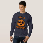 Hallo Pompoen Schattigee Halloween Jack-O-Lantern Trui (Voorkant volledig)