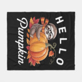 Hallo Pompoen - Schattigee Herfst Luiaard Herfstbl Fleece Deken (Voorkant (Horizontaal))