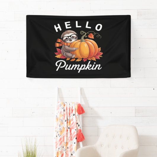 Hallo Pompoen - Schattigee Herfst Luiaard Herfstbl Spandoek (Insitu)