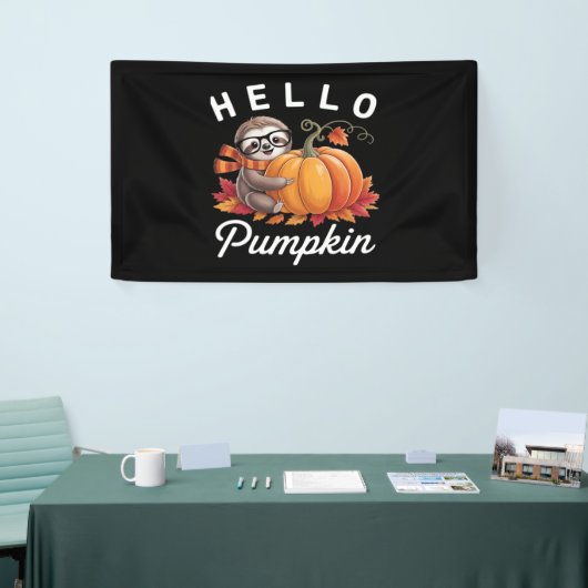 Hallo Pompoen - Schattigee Herfst Luiaard Herfstbl Spandoek (Beurs)