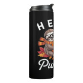 Hallo Pompoen - Schattigee Herfst Luiaard Herfstbl Thermosbeker (Gedraaid links)