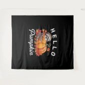 Hallo Pompoen - Schattigee Herfst Luiaard Herfstbl Wandkleed (Voorkant (horizontaal))