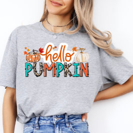 Hallo Pompoen Shirt Halloween Herfst T-shirt Herfs