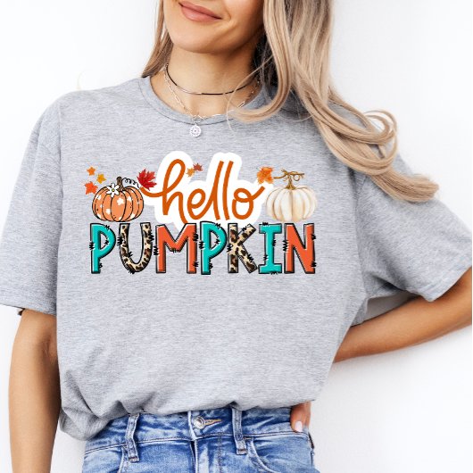 Hallo Pompoen Shirt Halloween Herfst T-shirt Herfs