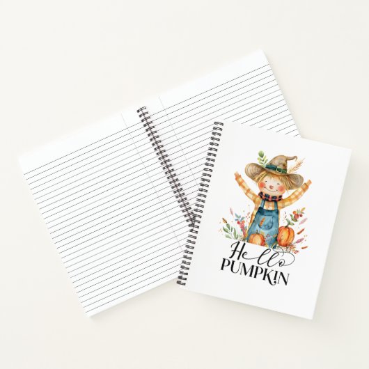 Hallo Pompoen Spiraal Notebook Notitieboek (Binnen)