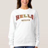 Hallo Pompoen Trendy herfst Varsity Sweatshirt (Voorkant)