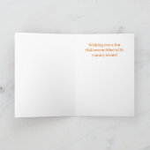 Hallo Pompoen vogelverschrikker Halloween Wenskaar Kaart (Binnen)