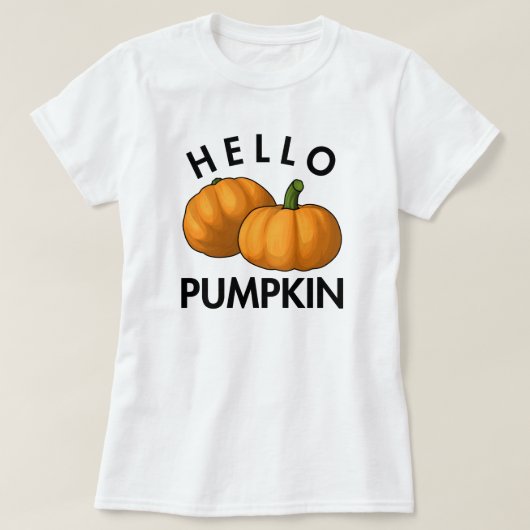 Hallo Pompoen warme herfstdagen T-shirt (Design voorkant)