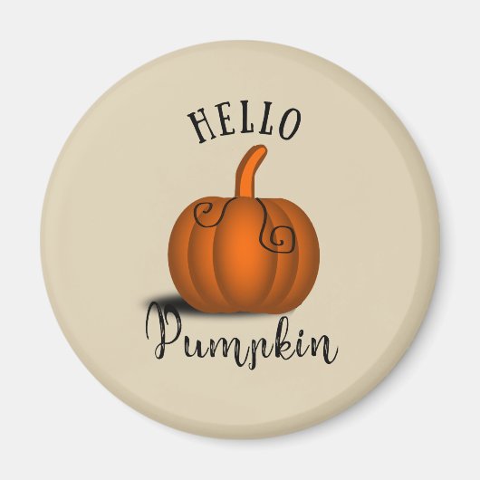 Hallo pompoen waterverf grappige herfst herfst magneet (Voorkant)