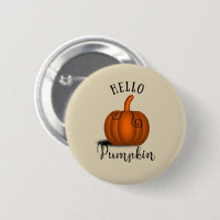 Hallo pompoen waterverf grappige herfst herfst