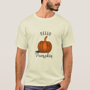Hallo pompoen waterverf grappige herfst herfst t-shirt