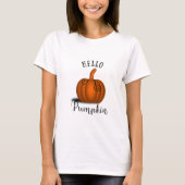 Hallo pompoen waterverf grappige herfst herfst t-shirt (Voorkant)