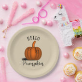 Hallo Pompoen waterverf herfst herfst Papieren Bordje (Feest)