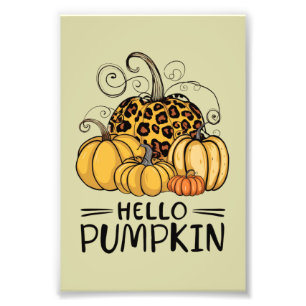 Hallo Pompoenliefhebber Herfstseizoen Herfst Dankz Foto Afdruk