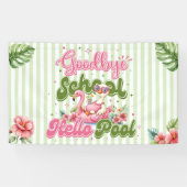 Hallo Poolparty Groene Strepen Spandoek (Horizontaal)