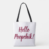 hallo Poopchik! Oekraïense Canvas tas uit Baba (Achterkant)