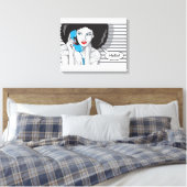 hallo POP mooi meisje bellen, Canvas Afdruk (Insitu (Slaapkamer))