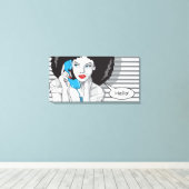 hallo POP mooi meisje bellen, Canvas Afdruk (Insitu (Houten vloer))