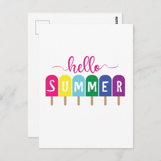 hallo poppen van zomerijs briefkaart (Voorkant / Achterkant)