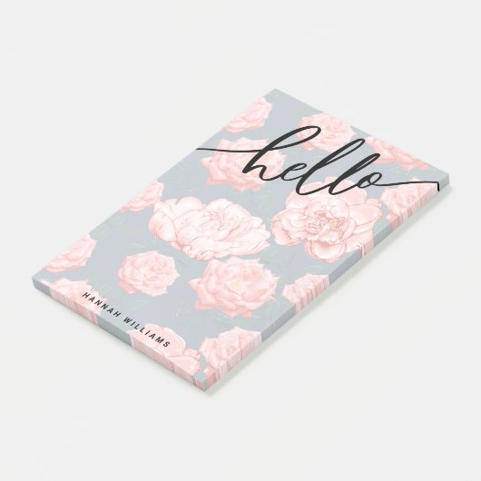 hallo Post-it opmerkingen Jouw naam toevoegen Post-it® Notes (Schuin)