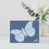 hallo -postkaart voor Butterfly Briefkaart (Staand voorkant)