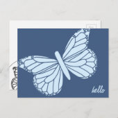 hallo -postkaart voor Butterfly Briefkaart (Voorkant / Achterkant)